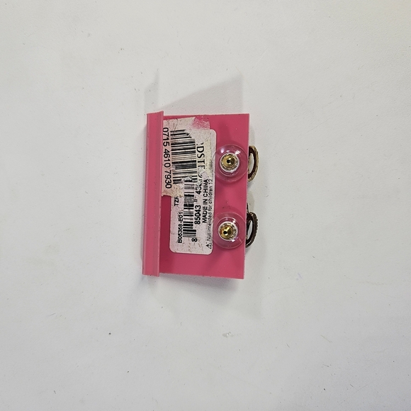 Betsey Johnson Gold-Tone Crown Earrings - Picture 3 of 3